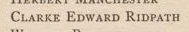 Printed line: CLARKE EDWARD RIDPATH