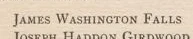 Printed line: JAMES WASHINGTON FALLS