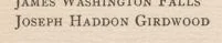 Printed line: JOSEPH HADDON GIRDWOOD