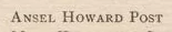 Printed line: ANSEL HOWARD POST