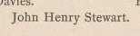 Printed line: John Henry Stewart.